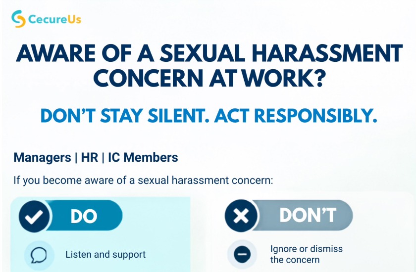AWARE OF A SEXUAL HARASSMENT CONCERN AT WORK?